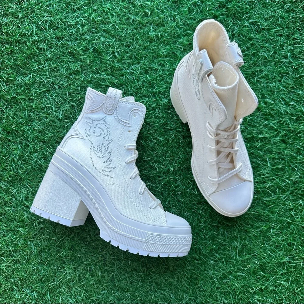 Unavailable 🎁Converse Chuck 70 De Luxe Heel Hi Vintage White - Picture 7 of 10
